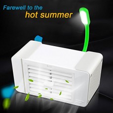 USB Charging Mini Portable Air Conditioner Fan Refrigerator Cooler for Home Durable(Silver) - B07F9WH1QL